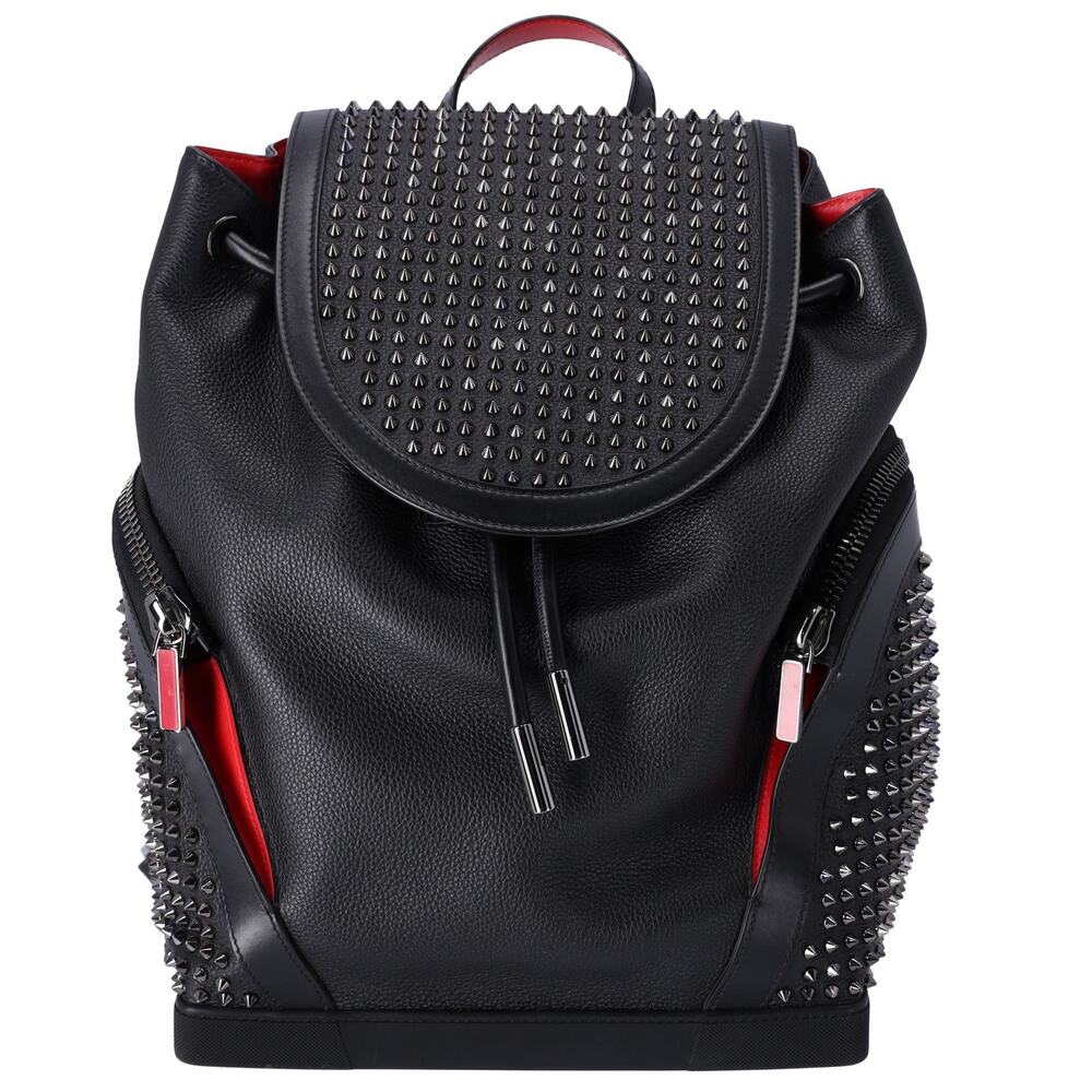 Christian Louboutin Explorafunk Studded Backpack 3175044 Black Red